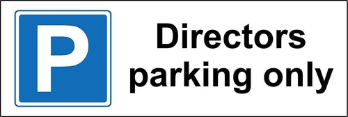 Directors parking only car